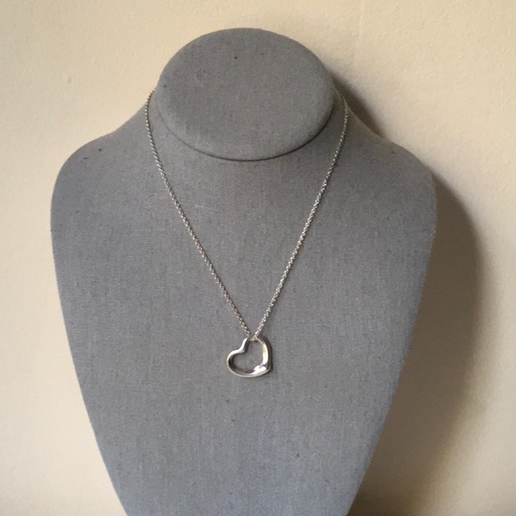 Tiffany & Co. Jewelry - Tiffany&Co. Open Heart Pendant (22mm) Necklace in Sterling Silver (16in) [|||]